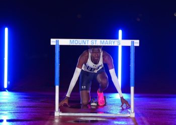 Mount St. Mary’s Hurdler Abdulazeez Iyiola