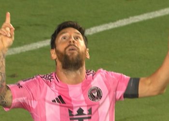 Inter Miami’s Lionel Messi takes away ball from goalkeeper and scores his second purpose of recreation vs. Nashville