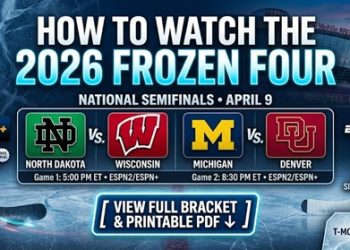How one can Watch the 2026 Frozen 4: TV Schedule, Streaming, and Semi-Closing Matchups