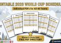 2026 World Cup Printable Schedules: PDF Guides for All 48 Groups