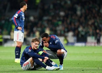 What Martin Odegaard was seen doing straight after being subbed vs Sporting