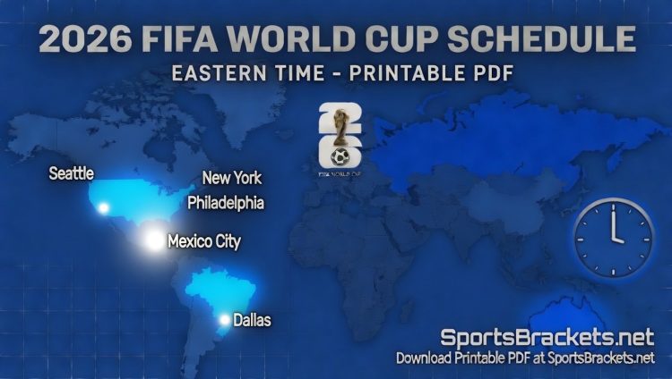 2026 World Cup Schedule: Printable PDF for Jap Time (ET)